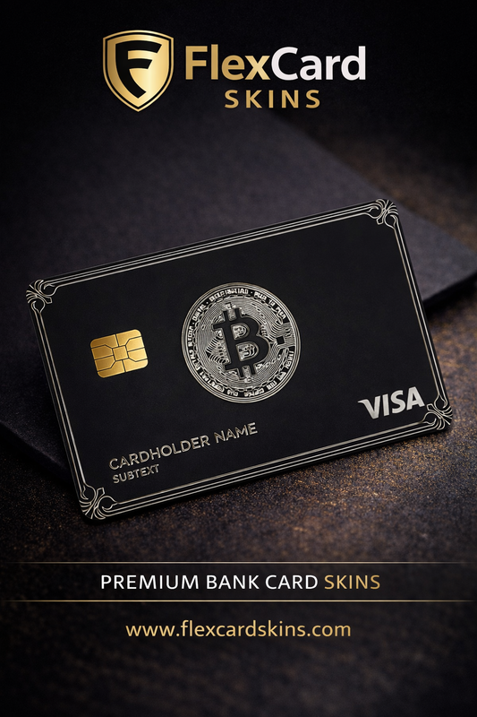 💳 Bitcoin Premium Black Card Skin – FlexCard Skins